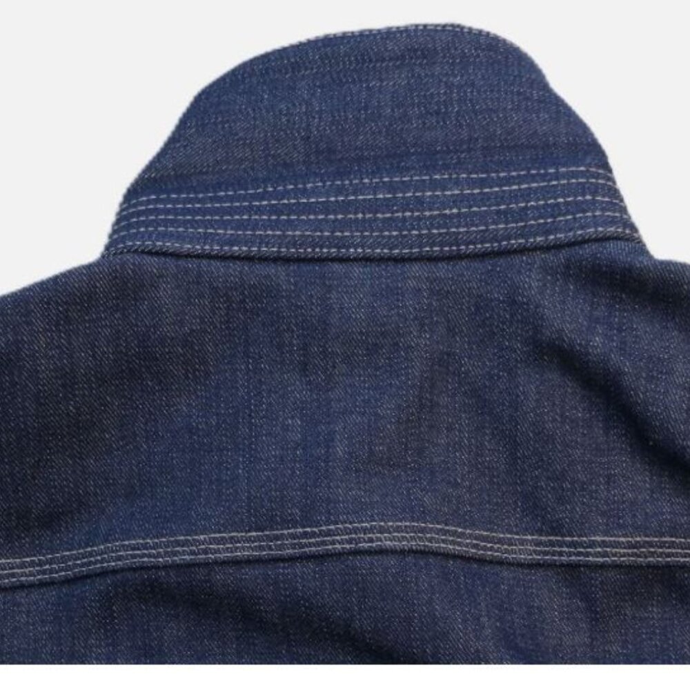 Lee 101 91B Denim Jacket Japanese Selvedge Men's XXL Made in Italy Dry Indigo - Picture 12 of 16